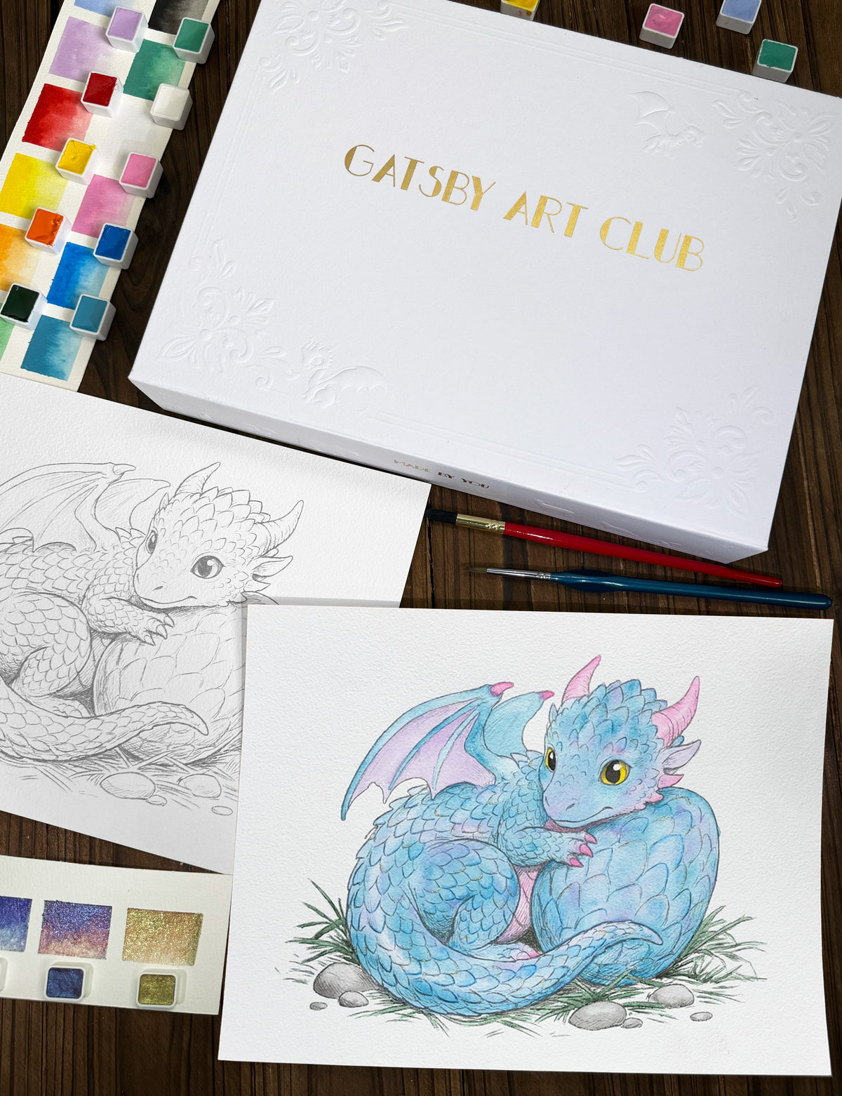 Gatsby Art Club watercolor painting kit